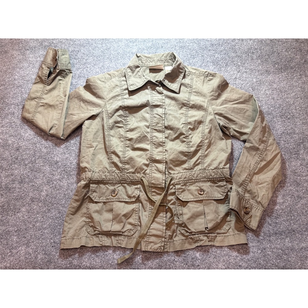 Vintage Liz Claiborne Lizwear Utility Safari Jacket Womens M Khaki Field Jacket